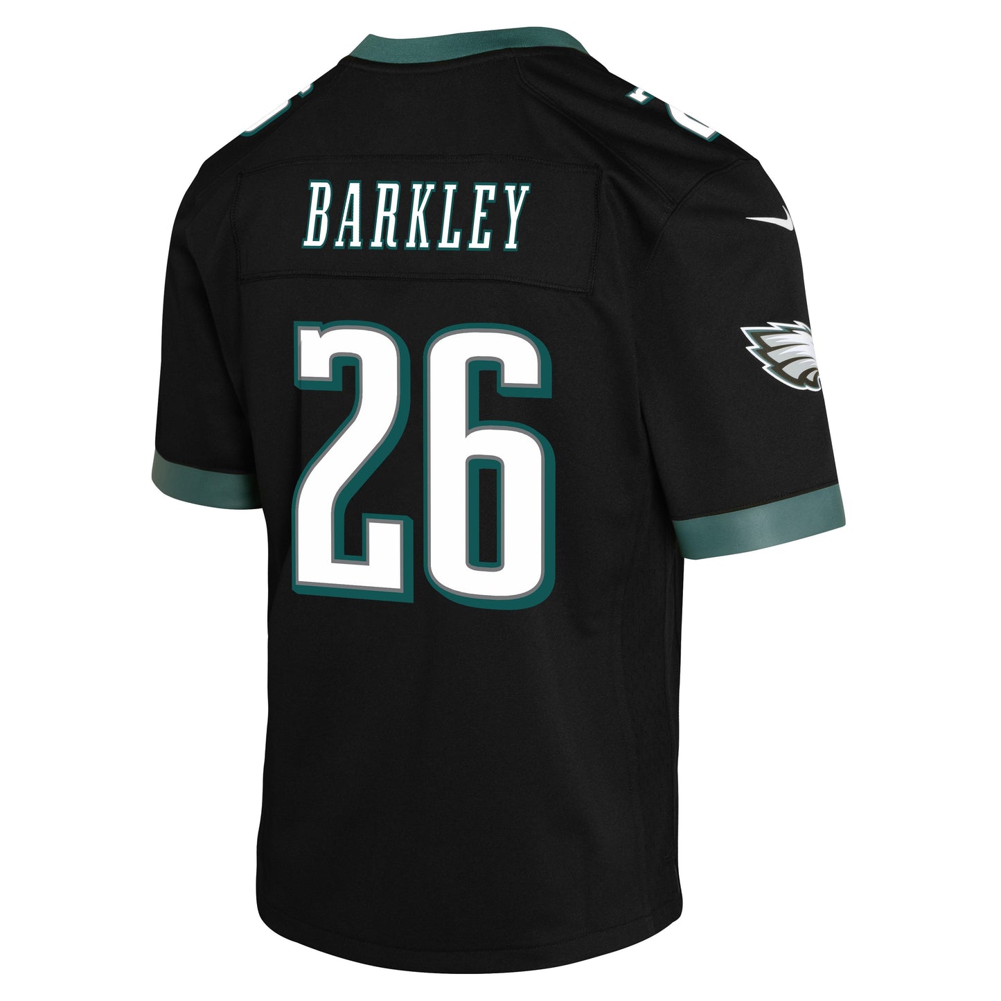 Youth Saquon Barkley Philadelphia Eagles Black Alternate Nike Game Jersey