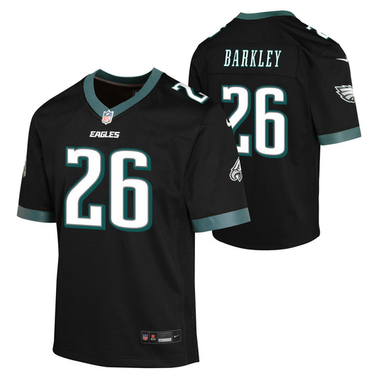 Youth Saquon Barkley Philadelphia Eagles Black Alternate Nike Game Jersey