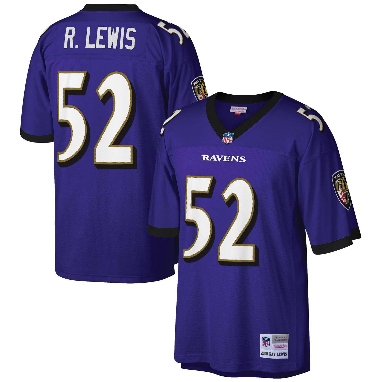 Men's Baltimore Ravens Ray Lewis Mitchell & Ness Purple Legacy Replica Jersey