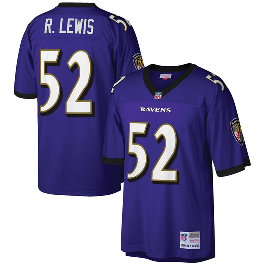 Men's Baltimore Ravens Ray Lewis Mitchell & Ness Purple Legacy Replica Jersey