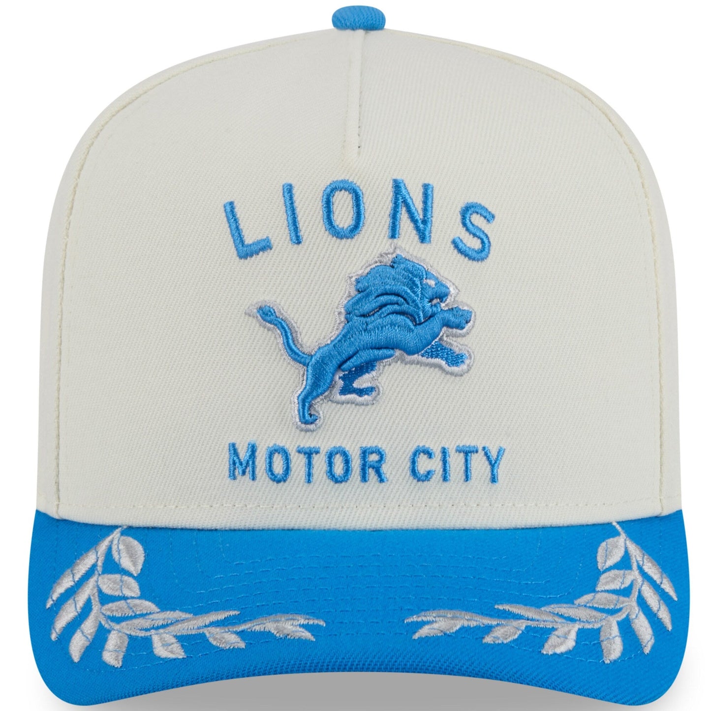 Men's Detroit Lions New Era 2025 NFL Draft Chrome A-Frame 9FIFTY Snapback Adjustable Hat