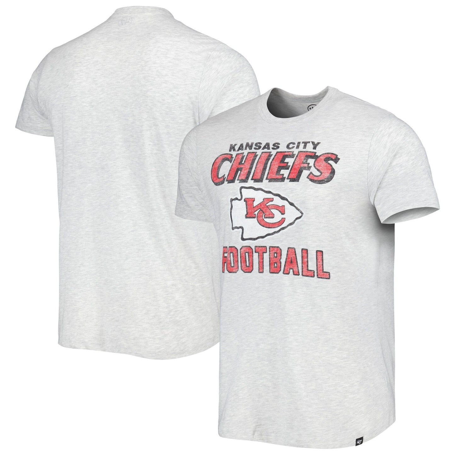 Men's '47 Kansas City Chiefs Gray Relay Dozer Franklin Tee
